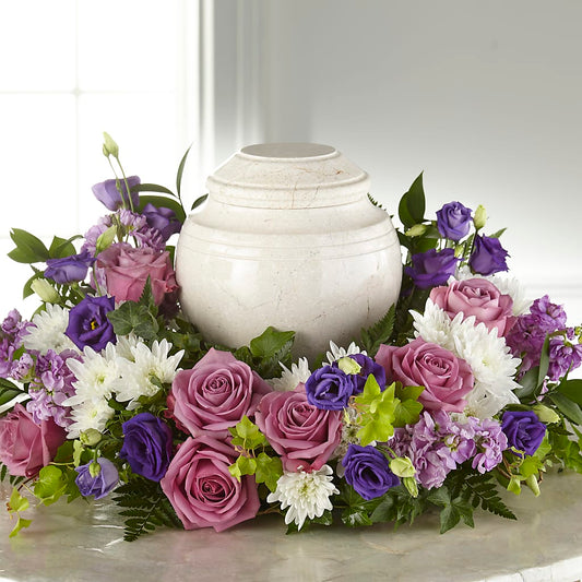 Blooming Sympathy Cremation Adornment – MARIA'S FLORAL CREATIONS, Bethel CT