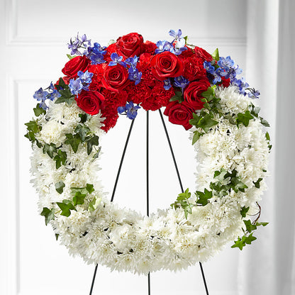 Patriotic Passion Wreath – MARIA'S FLORAL CREATIONS, Bethel CT