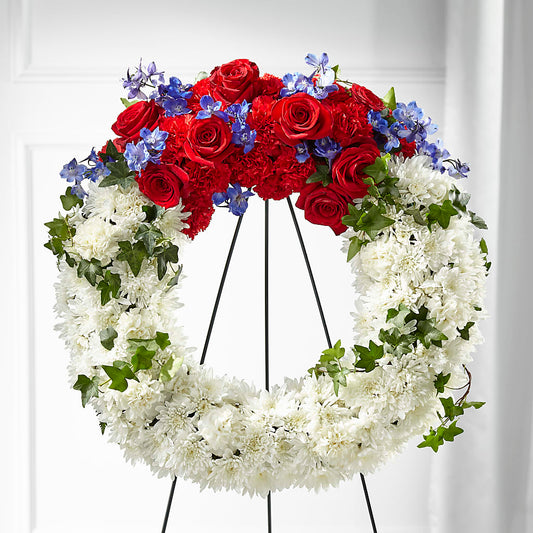 Patriotic Passion Wreath – MARIA'S FLORAL CREATIONS, Bethel CT