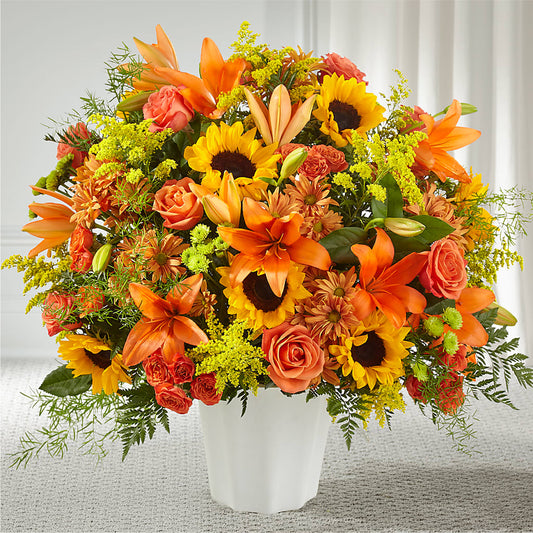 Harvest Thoughts Floor Basket – MARIA'S FLORAL CREATIONS, Bethel CT
