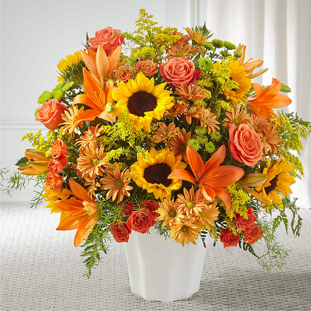 Harvest Thoughts Floor Basket – MARIA'S FLORAL CREATIONS, Bethel CT