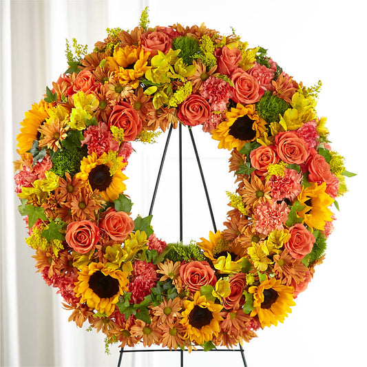 Autumnal Memories Wreath (Standard) – MARIA'S FLORAL CREATIONS, Bethel CT
