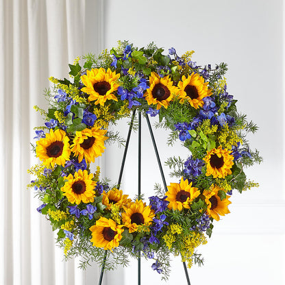 Bright Rays Wreath – MARIA'S FLORAL CREATIONS, Bethel CT