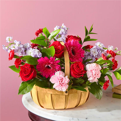 Pink Picnic Basket – MARIA'S FLORAL CREATIONS, Bethel CT