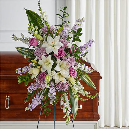 Grateful Hearts Standing Spray – MARIA'S FLORAL CREATIONS, Bethel CT
