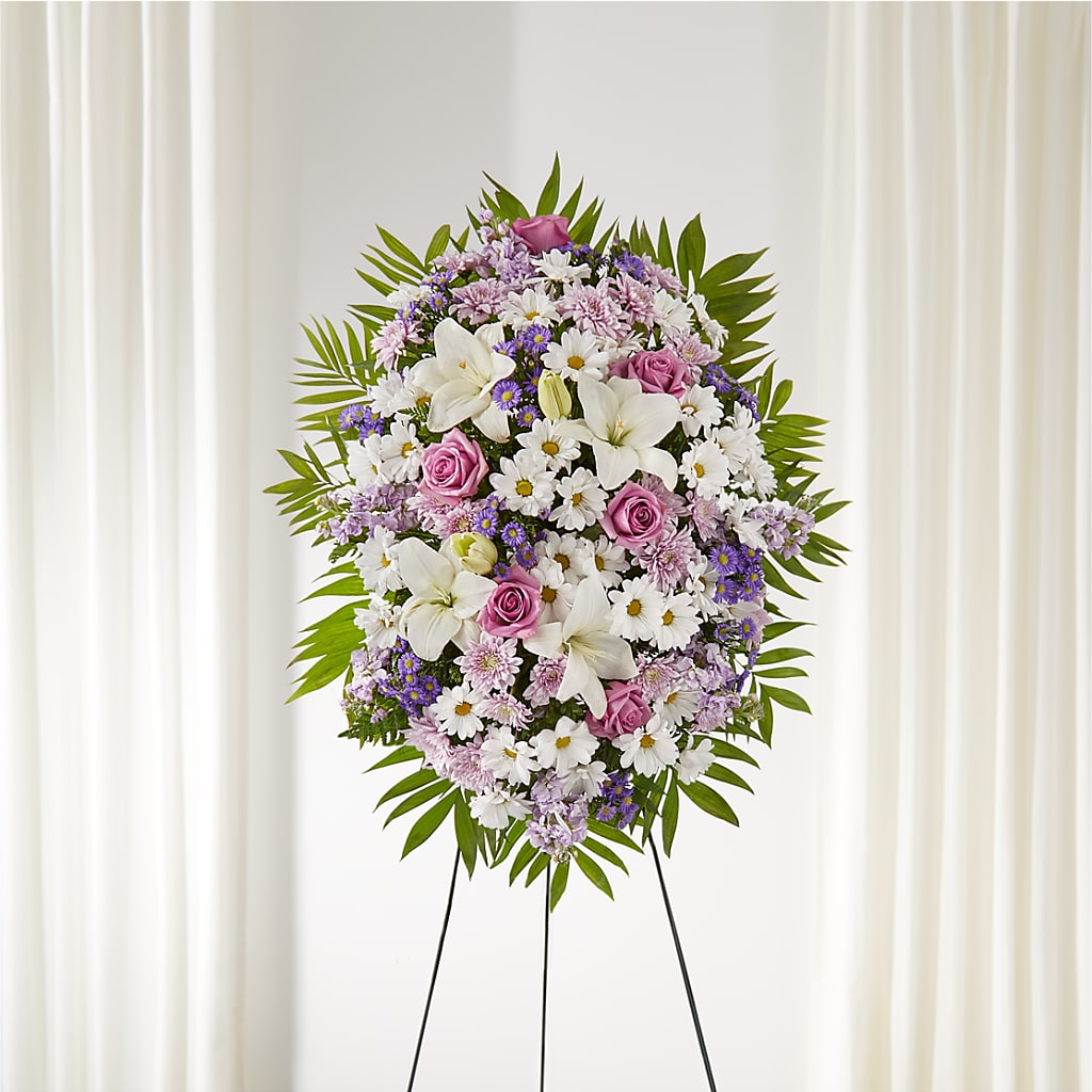 Surrounded by Love Standing Spray – MARIA'S FLORAL CREATIONS, Bethel CT