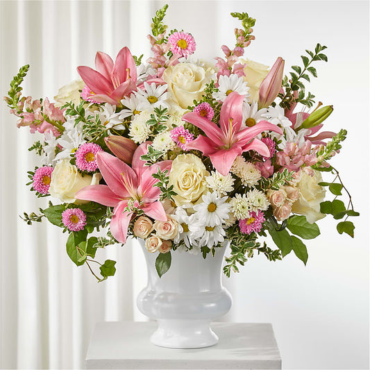 Empathetic Blooms Urn Arrangement – MARIA'S FLORAL CREATIONS, Bethel CT