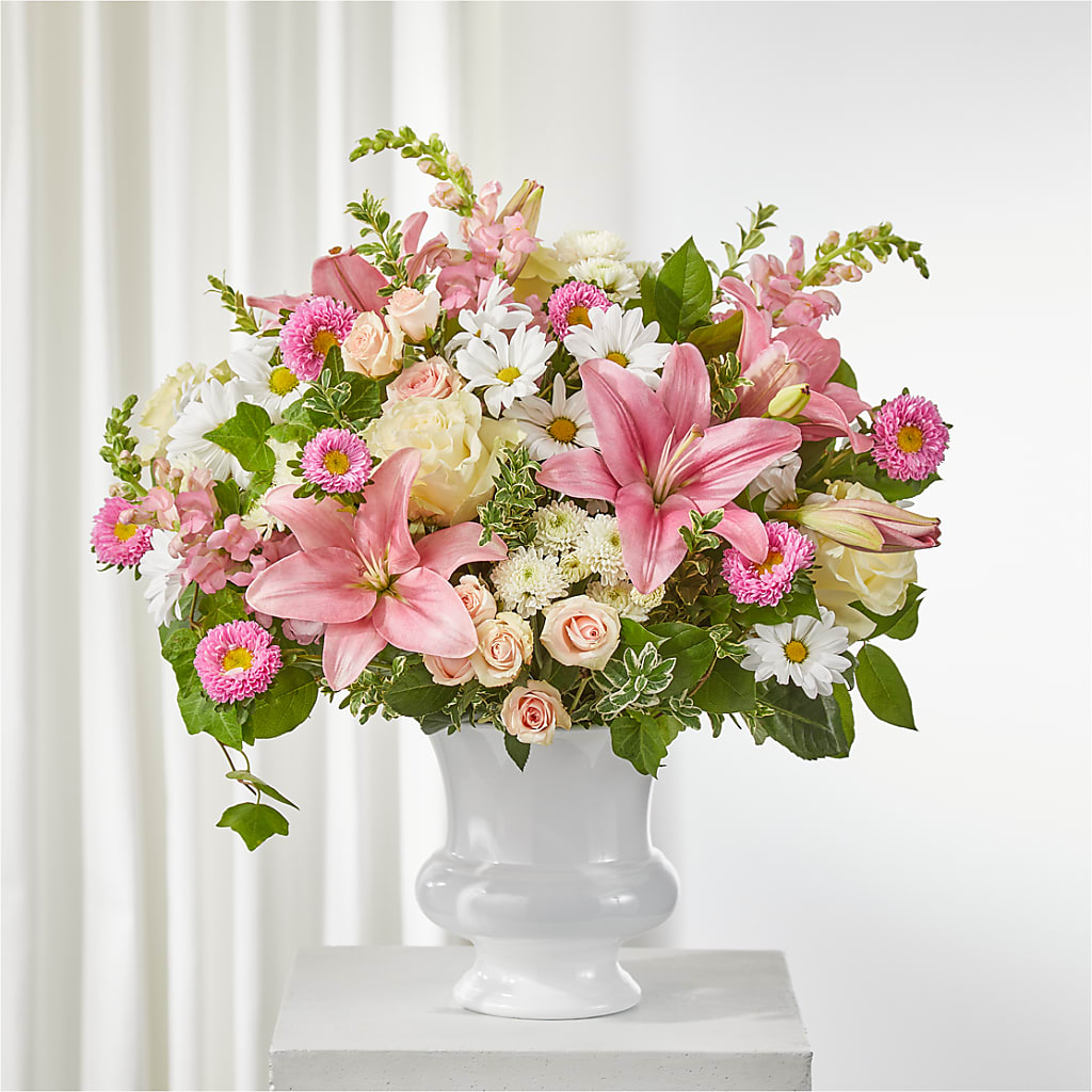 Empathetic Blooms Urn Arrangement – MARIA'S FLORAL CREATIONS, Bethel CT