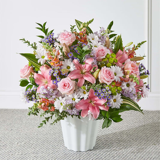 Abundant Compassion Floor Basket – MARIA'S FLORAL CREATIONS, Bethel CT