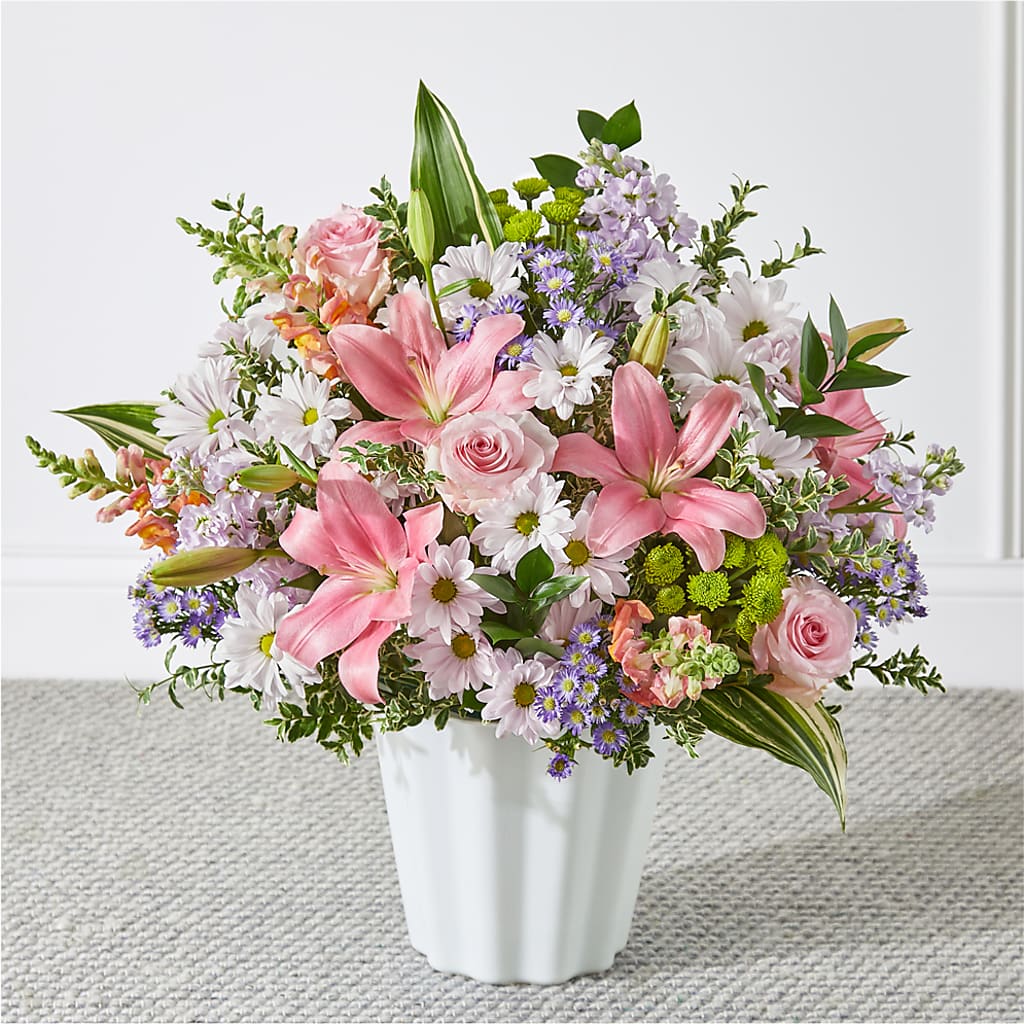 Abundant Compassion Floor Basket – MARIA'S FLORAL CREATIONS, Bethel CT