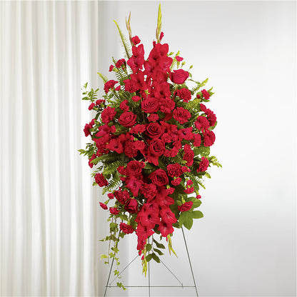 From the Heart Standing Spray – MARIA'S FLORAL CREATIONS, Bethel CT
