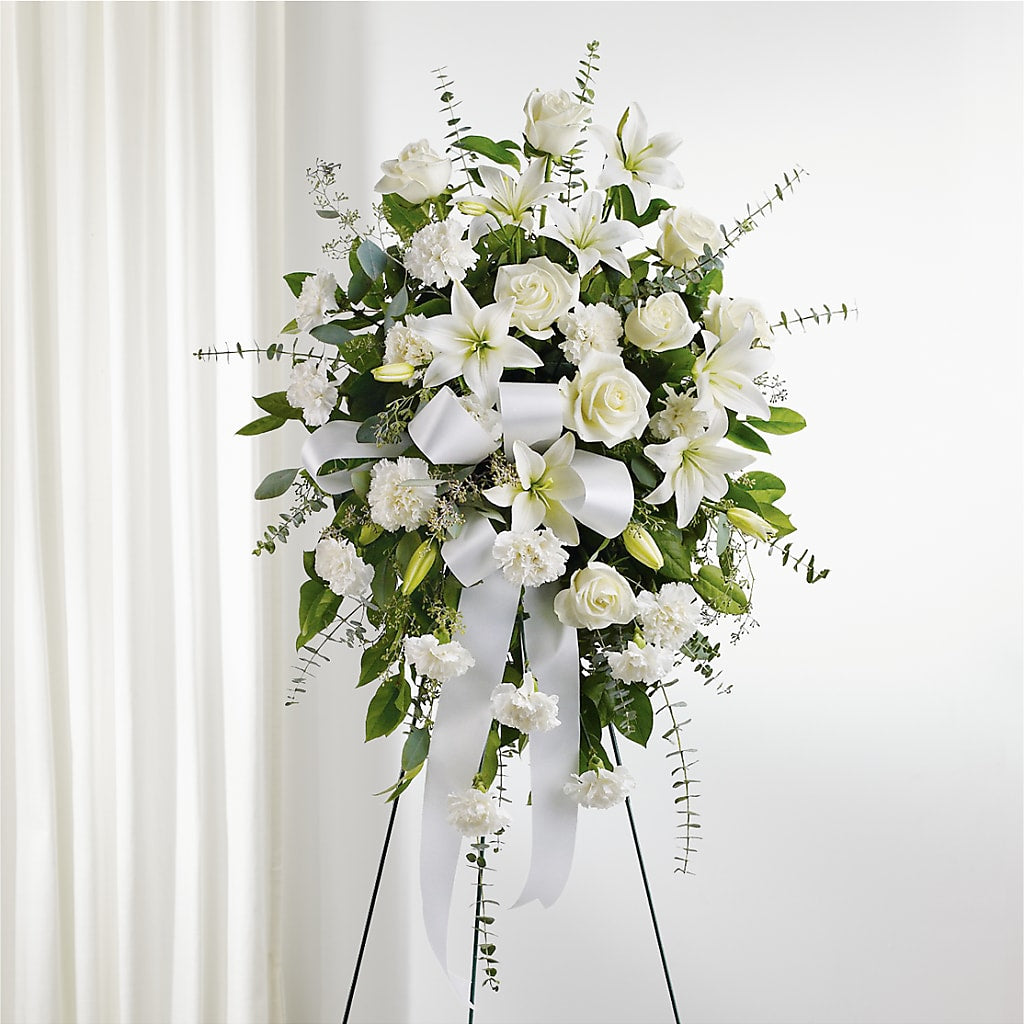 With Care Standing Spray – MARIA'S FLORAL CREATIONS, Bethel CT