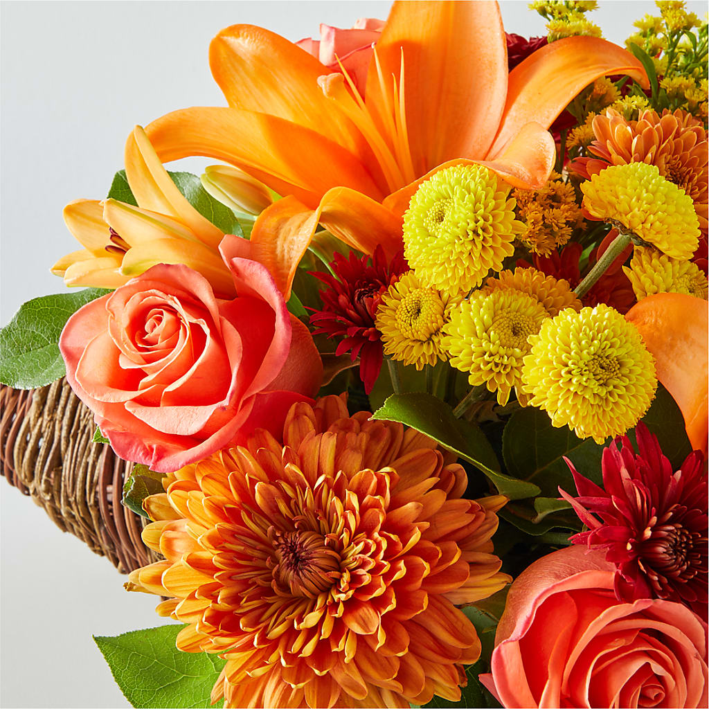 Bouquet of Blessings Cornucopia – MARIA'S FLORAL CREATIONS, Bethel CT