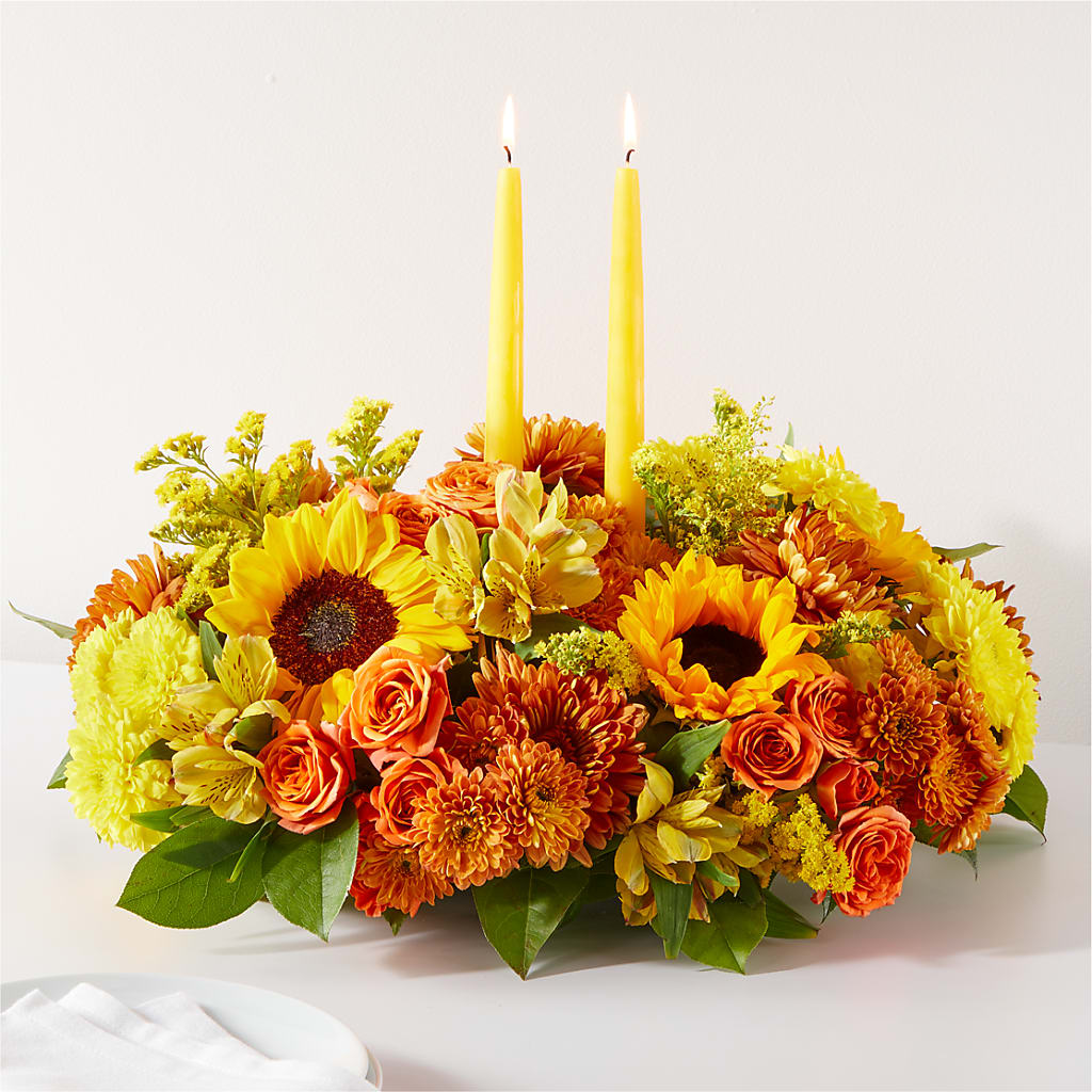 Autumn Harmony Centerpiece – MARIA'S FLORAL CREATIONS, Bethel CT