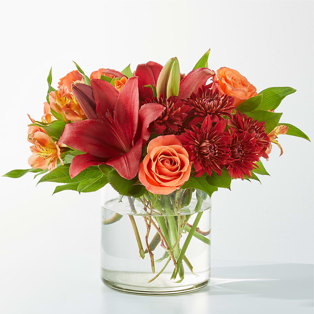 Crimson Leaves Bouquet – MARIA'S FLORAL CREATIONS, Bethel CT