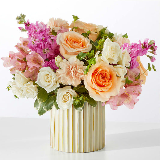 Paradise Bouquet with Ivory Vase – MARIA'S FLORAL CREATIONS, Bethel CT