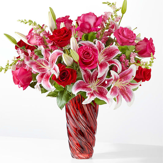 Always You Bouquet with Luxe Swirl Vase – MARIA'S FLORAL CREATIONS, Bethel CT