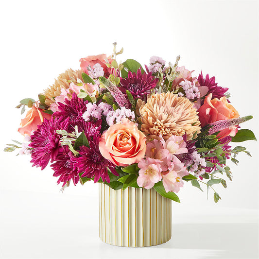 Berry Cobbler Bouquet with Ivory Vase – MARIA'S FLORAL CREATIONS, Bethel CT