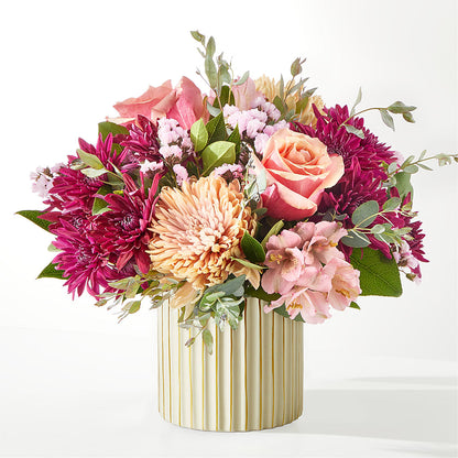 Berry Cobbler Bouquet with Ivory Vase – MARIA'S FLORAL CREATIONS, Bethel CT