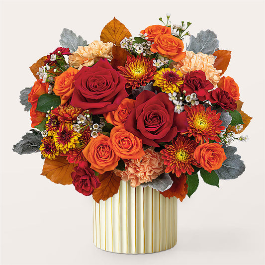 Merlot Bouquet with Ivory Vase – MARIA'S FLORAL CREATIONS, Bethel CT