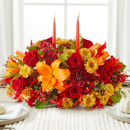 Autumn's Embrace Centerpiece – MARIA'S FLORAL CREATIONS, Bethel CT