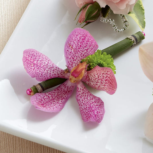 Pink Mokara Boutonniere – MARIA'S FLORAL CREATIONS, Bethel CT