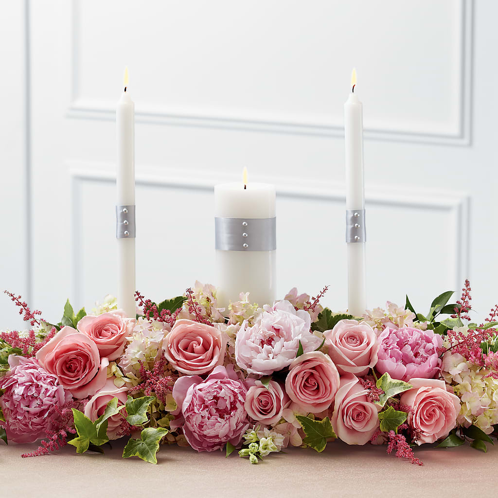 Worldwide Romance Unity Candle Arrangement – MARIA'S FLORAL CREATIONS, Bethel CT