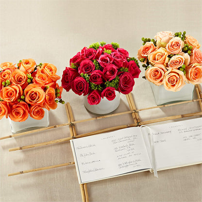 Dawn Rose Centerpiece – MARIA'S FLORAL CREATIONS, Bethel CT