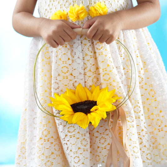 Sweet Sunshine Flower Girl Bouquet – MARIA'S FLORAL CREATIONS, Bethel CT