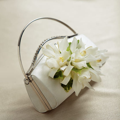 White Purse Decor – MARIA'S FLORAL CREATIONS, Bethel CT