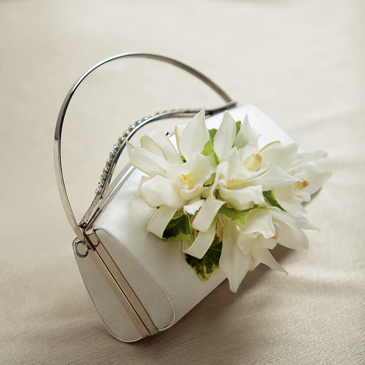 White Purse Decor – MARIA'S FLORAL CREATIONS, Bethel CT