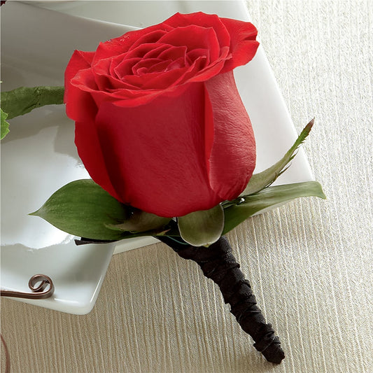 Red Rose Boutonniere – MARIA'S FLORAL CREATIONS, Bethel CT