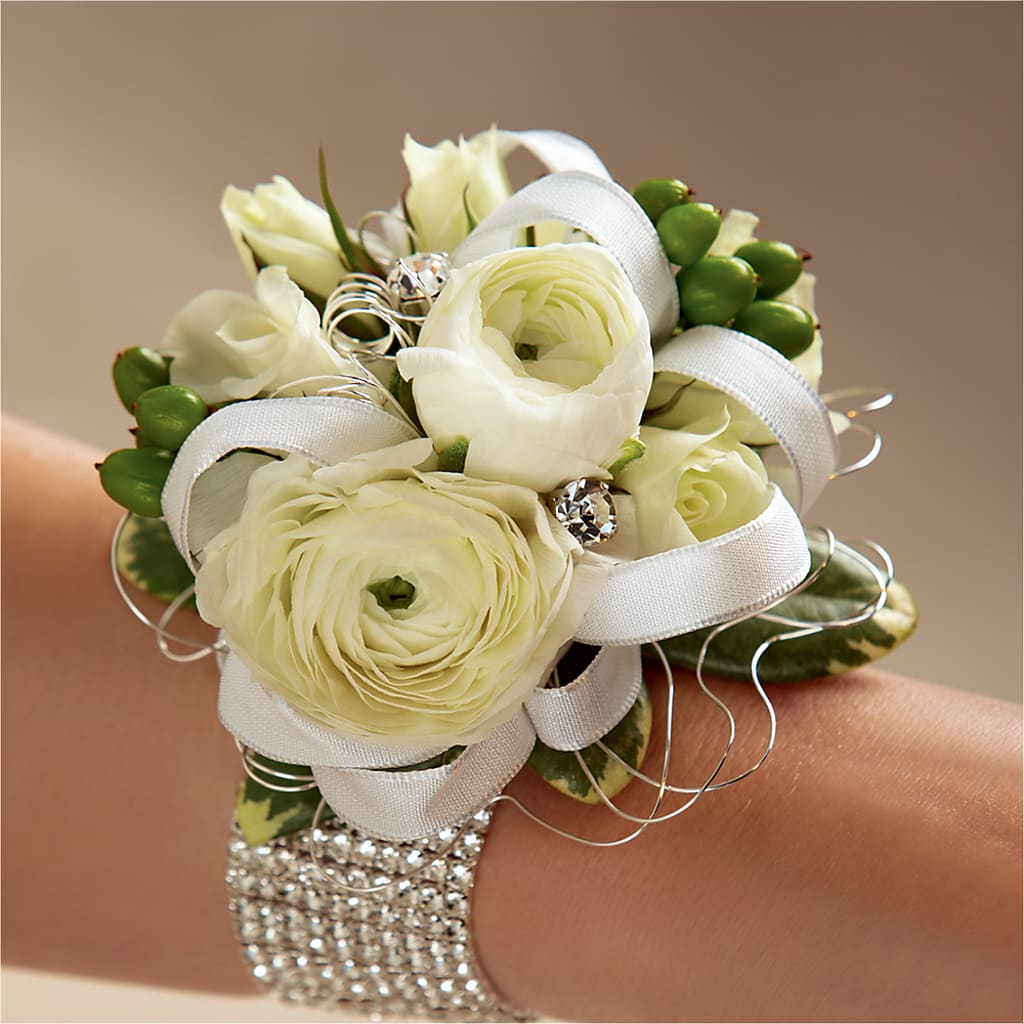 White Wedding Corsage – MARIA'S FLORAL CREATIONS, Bethel CT